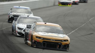 LONG POND, PENNSYLVANIA - JUNE 27: Tyler Reddick, driver of the #8 Caterpillar Chevrolet, leads a pack of cars during the NASCAR Cup Series Pocono Organics 325 in partnership with Rodale Institute at Pocono Raceway on June 27, 2020 in Long Pond, Pennsylvania. (Photo by Patrick Smith/Getty Images) | Getty Images