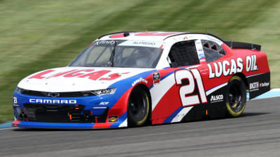 INDIANAPOLIS, INDIANA - JULY 03:  Anthony Alfredo, driver of the #21 Lucas Oil Chevrolet, races during practice for the NASCAR Xfinity Series Pennzoil 150 at the Brickyard at Indianapolis Motor Speedway on July 03, 2020 in Indianapolis, Indiana. (Photo by Jamie Squire/Getty Images) | Getty Images