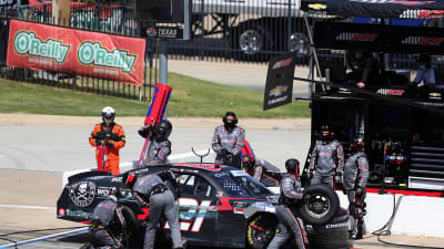 FORT WORTH, TEXAS - JULY 18: Anthony Alfredo, driver of the #21 Death Wish Coffee Chevrolet, pits during the NASCAR Xfinity Series Bariatric Solutions 300 at Texas Motor Speedway on July 18, 2020 in Fort Worth, Texas. (Photo by Tom Pennington/Getty Images) | Getty Images
