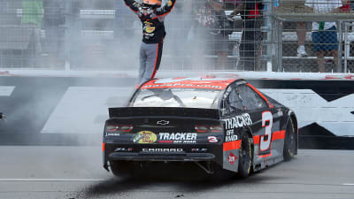 FORT WORTH, TEXAS - JULY 19: Austin Dillon, driver of the #3 Bass Pro Shops Chevrolet, celebrates winning the NASCAR Cup Series O'Reilly Auto Parts 500 at Texas Motor Speedway on July 19, 2020 in Fort Worth, Texas. (Photo by Chris Graythen/Getty Images) | Getty Images