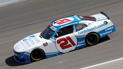 KANSAS CITY, KANSAS - JULY 25: Kaz Grala, driver of the #21 ruedebush.com Chevrolet, drives during the NASCAR Xfinity Series Kansas Lottery 250 at Kansas Speedway on July 25, 2020 in Kansas City, Kansas. (Photo by Jamie Squire/Getty Images) | Getty Images