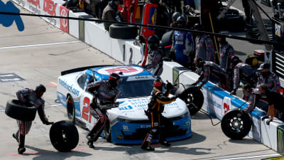 RICHMOND, VIRGINIA - SEPTEMBER 12: Kaz Grala, driver of the #21 ruedebusch.com Chevrolet, pits during the NASCAR Xfinity Series Virginia is for Racing Lovers 250 at Richmond Raceway on September 12, 2020 in Richmond, Virginia. (Photo by Sean Gardner/Getty Images) | Getty Images