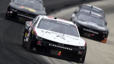 FORT WORTH, TEXAS - OCTOBER 24: Anthony Alfredo, driver of the #21 Maestro's Classic Chevrolet, leads the field during the NASCAR Xfinity Series O'Reilly Auto Parts 300 at Texas Motor Speedway on October 24, 2020 in Fort Worth, Texas. (Photo by Jared C. Tilton/Getty Images) | Getty Images