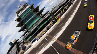 INDIANAPOLIS, INDIANA - AUGUST 14: Noah Gragson, driver of the #9 Bass Pro Shops/TrueTimber/BRCC Chevrolet, and Myatt Snider, driver of the #2 Louisiana Hot Sauce Chevrolet, race during the NASCAR Xfinity Series Pennzoil 150 at the Brickyard at Indianapolis Motor Speedway on August 14, 2021 in Indianapolis, Indiana. (Photo by Stacy Revere/Getty Images) | Getty Images