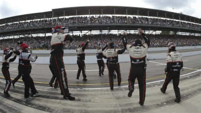 Rick Tulbert, 2003 Brickyard 400 Champion team member: 'Well, I probably started kissing em’ before they started taking photos. You think, 'When am I going get to do this again?' So, I kissed em’ when I got out there before they even said go ahead. I didn’t French kiss em’, but probably would have.'