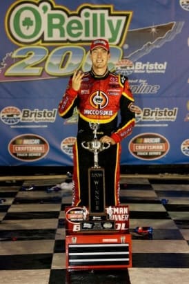 38. NASCAR Craftsman Truck Series at Bristol Motor Speedway Date: Aug. 20, 2008Win in Craftsman Truck Series: 9