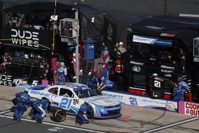 October 12, 2024: NASCAR races at the Charlotte Motor Speedway in Charlotte, NC. (HHP/Andrew Coppley)