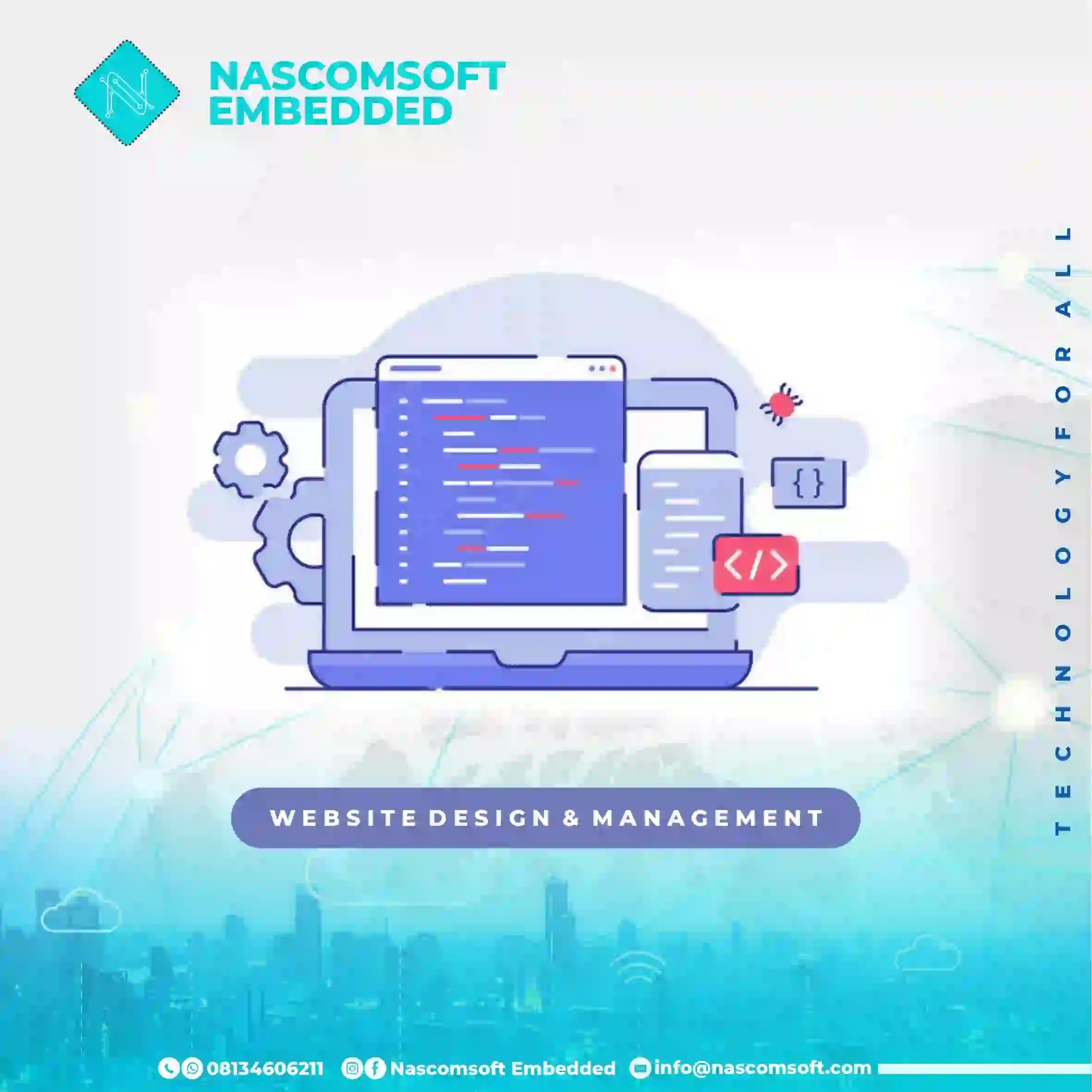 Illustration WEBSITE DESIGN AND MANAGEMENT Image