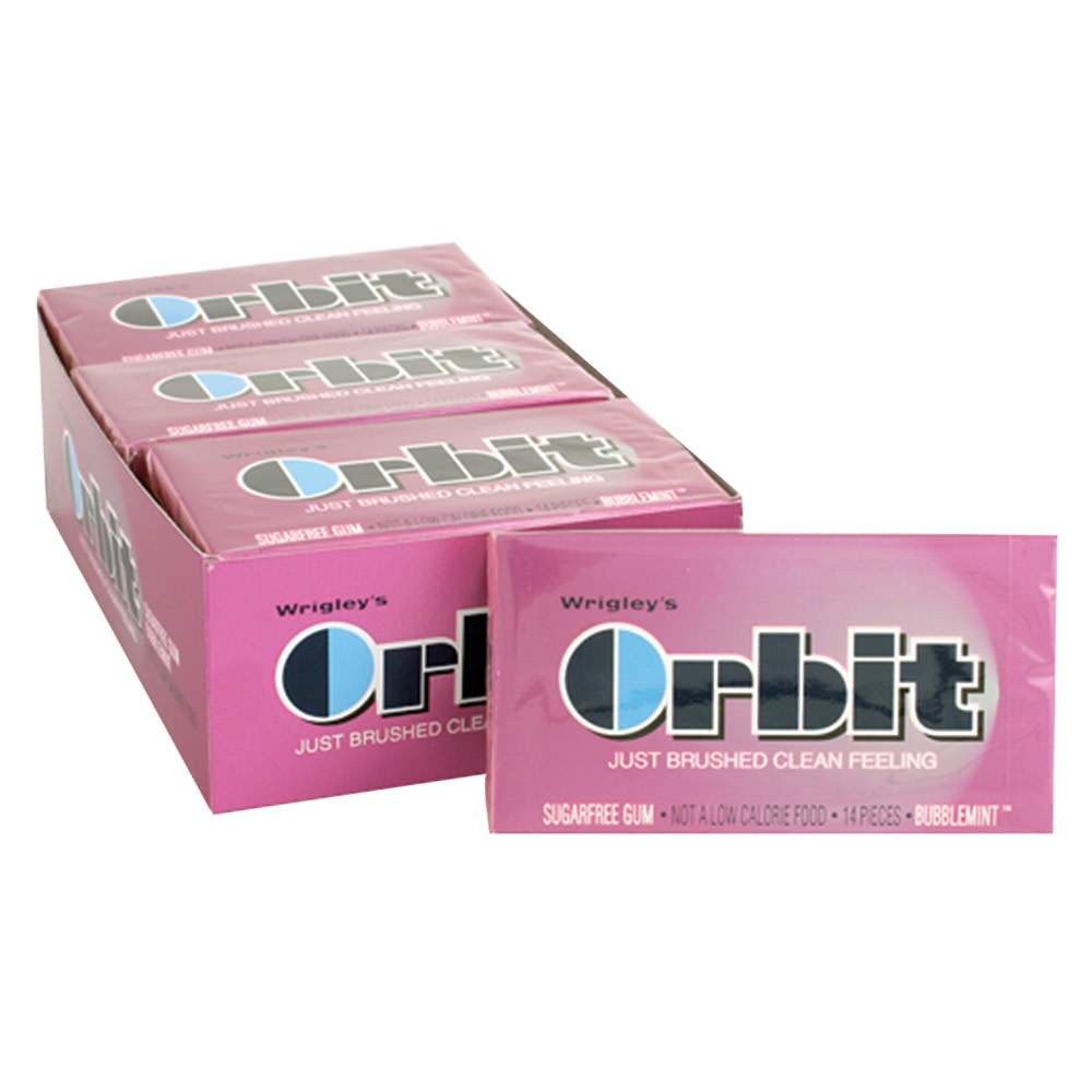 ORBIT Bubblemint Sugarfree Chewing Gum, 14 Piece Single Pack