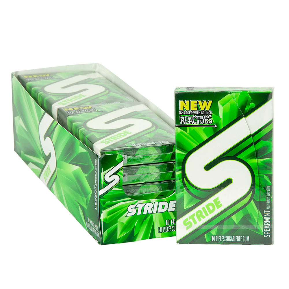 Stride gum spearmint sugar free 1x 14pcs (012546009522)