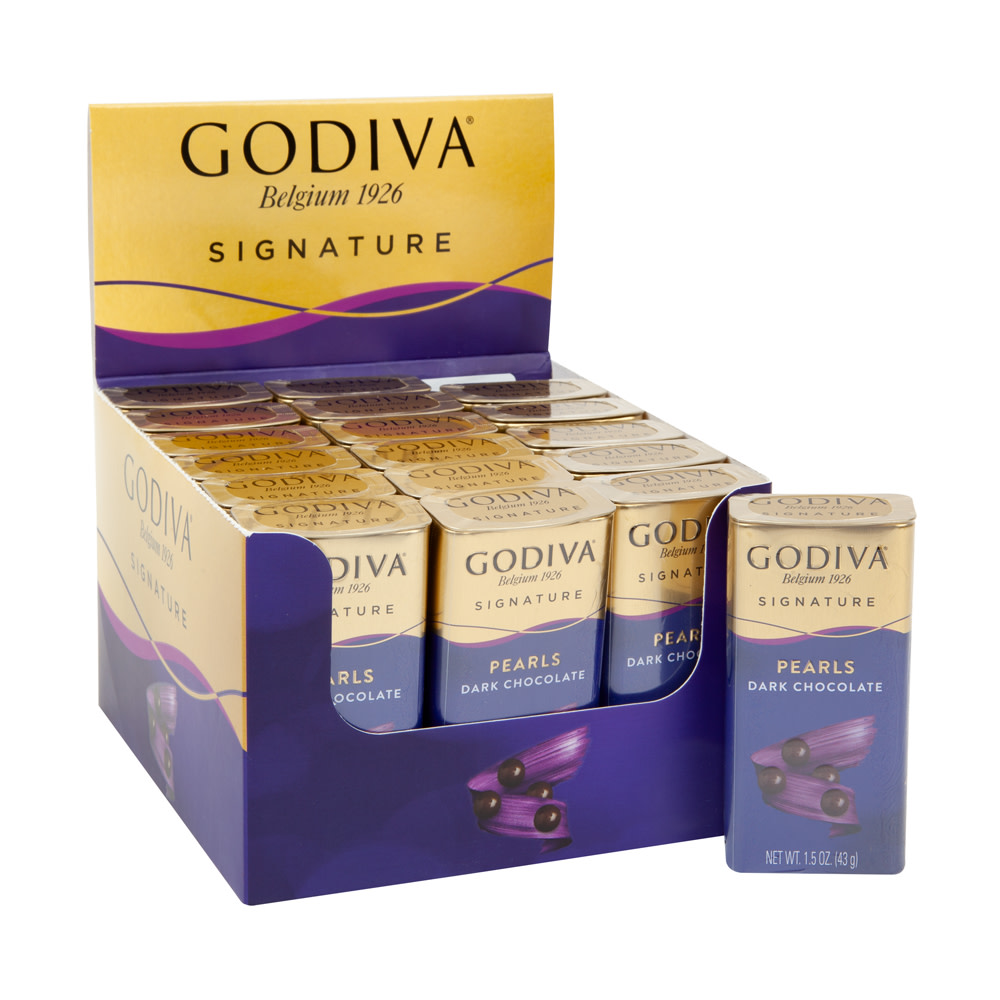 Godiva Dark Chocolate Pearls 1.5 Oz Nassau Candy