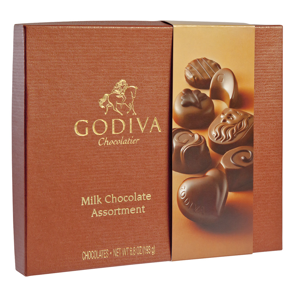 Godiva Milk Chocolate Assortment 15 Piece 6.4 Oz Box Nassau Candy