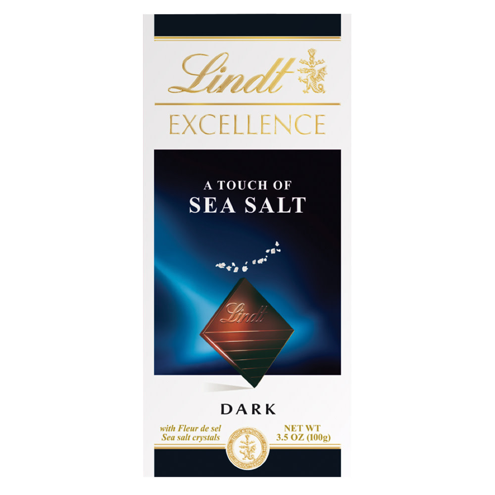 Lindt Excellence Dark Chocolate Sea Salt 3.5 Oz Bar Nassau Candy