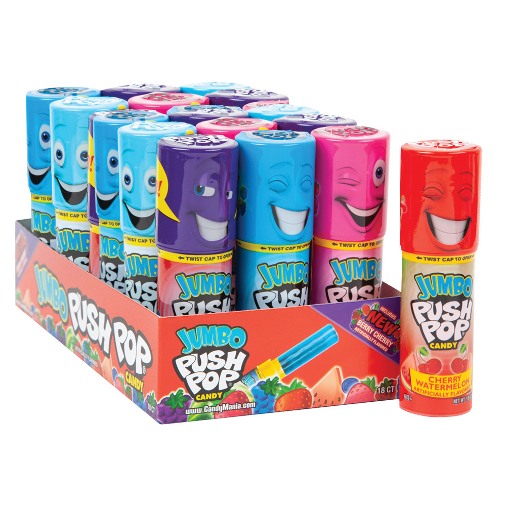 Push Pop Jumbo Candy, Assorted