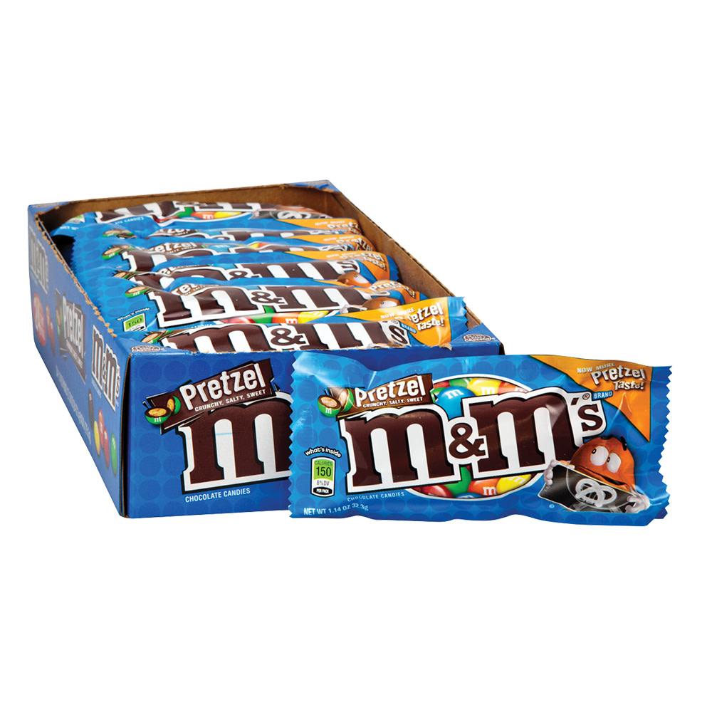 M&M Fun Size Pretzel Chocolate Candies, Chocolate