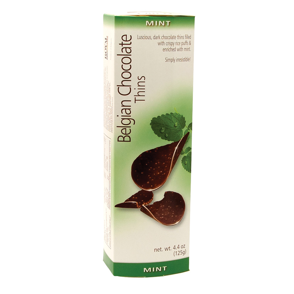Belgian Chocolate Thins Mint 4.4 Oz | Nassau Candy