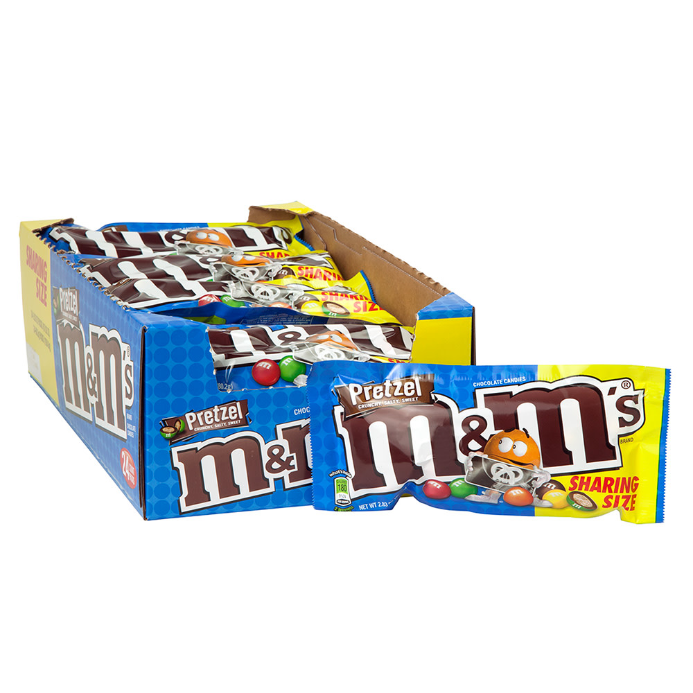 M & M Chocolate Candies, Pretzel, Sharing Size - 2.83 oz