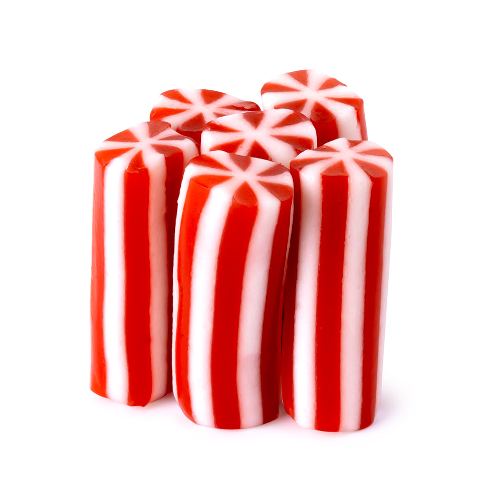 Vidal Mini Strawberry Licorice Candy Cane Logs Nassau Candy