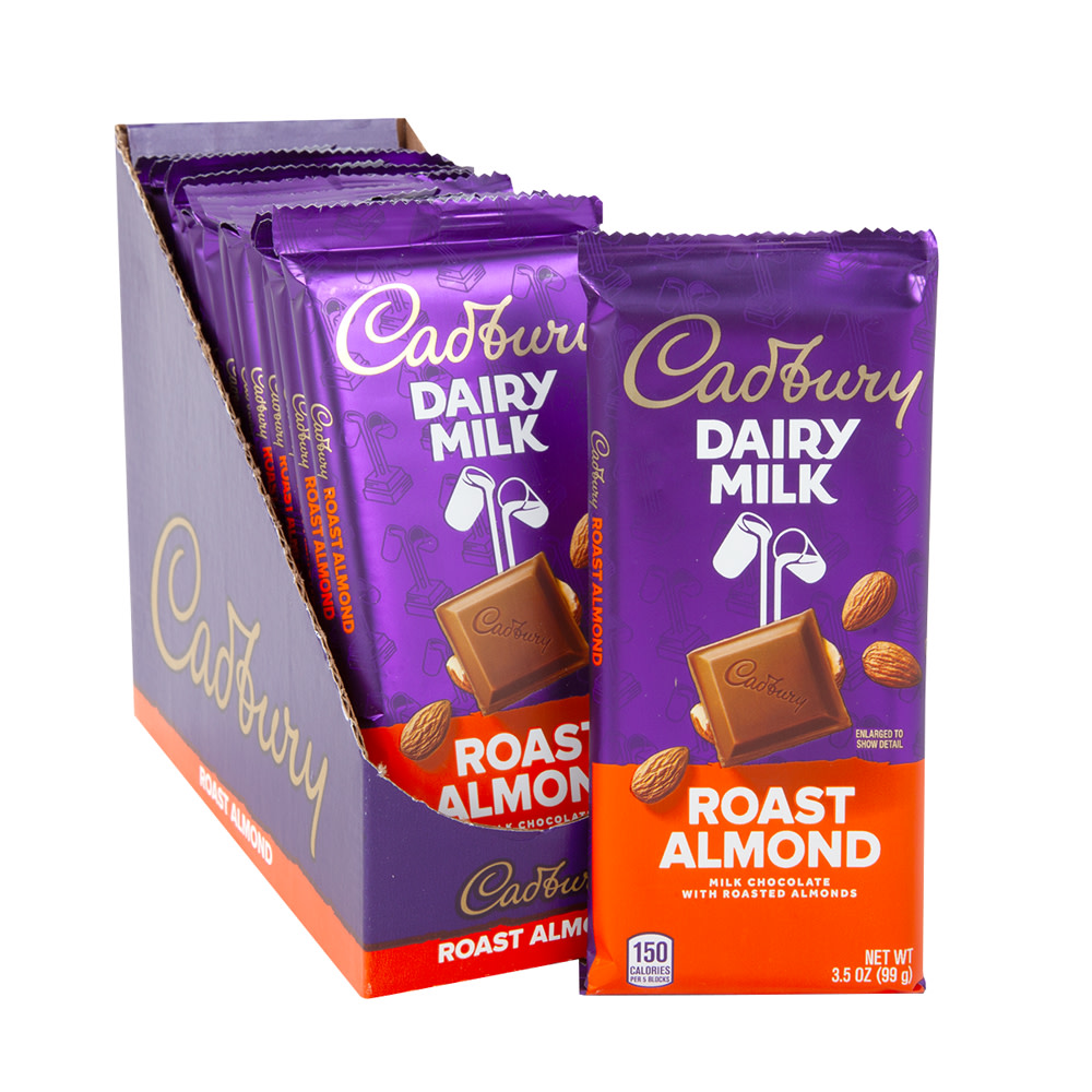Cadbury Roast Almond Milk Chocolate 3.5 oz Bar Nassau Candy