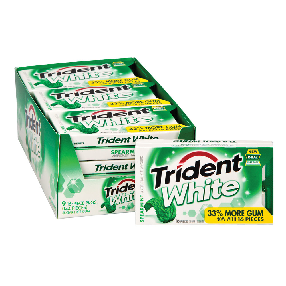 Trident White Spearmint Gum Nassau Candy