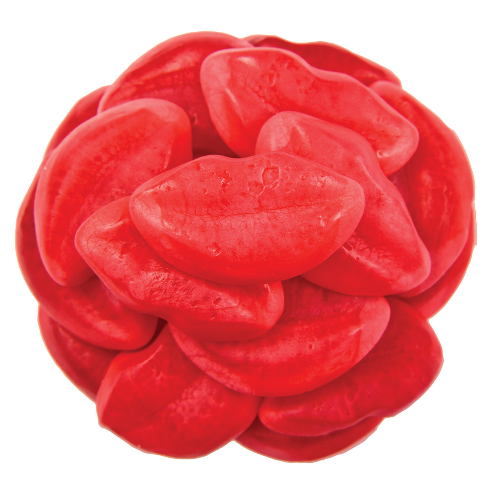 Vidal Gummy Strawberry Filled Puffy Lips Nassau Candy