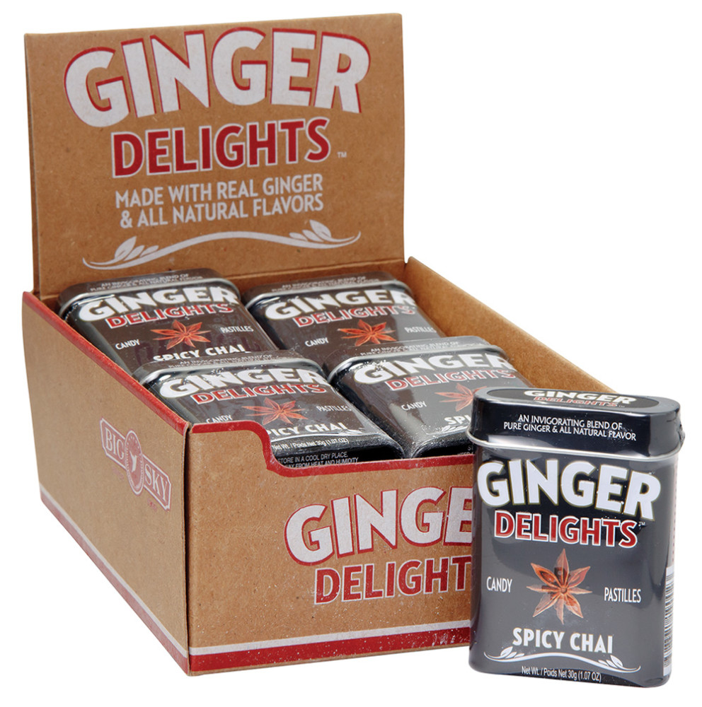 Ginger Delights Spicy Chai 1.07 Oz Tin Nassau Candy