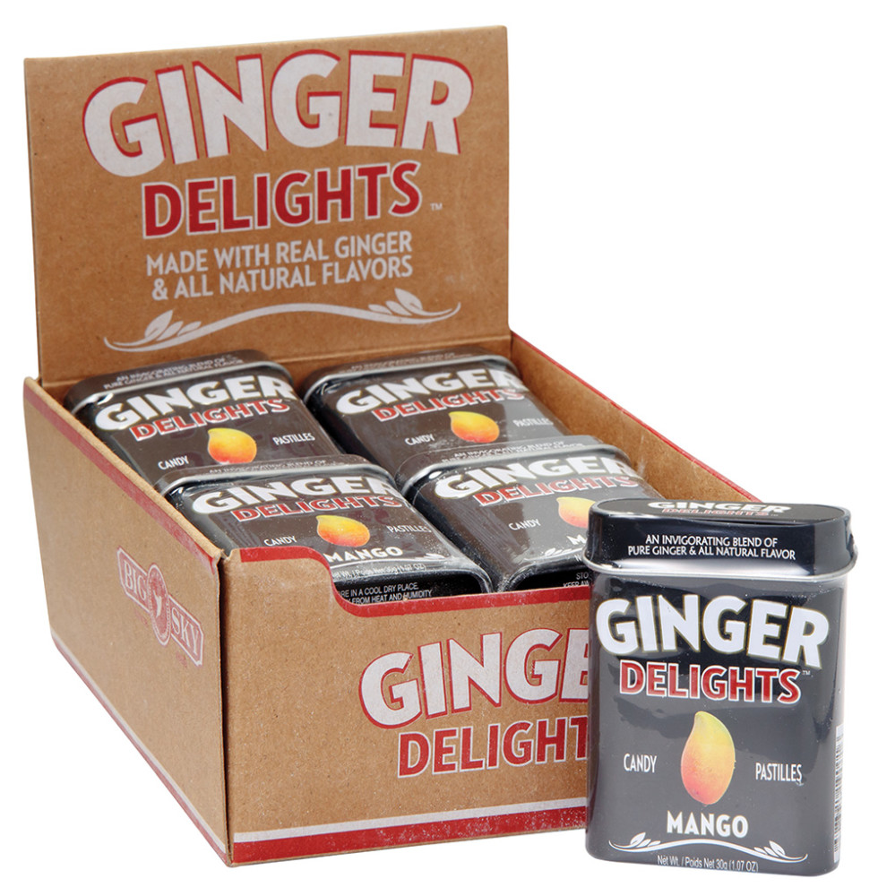 Ginger Delights Mango 1.07 Oz Tin Nassau Candy