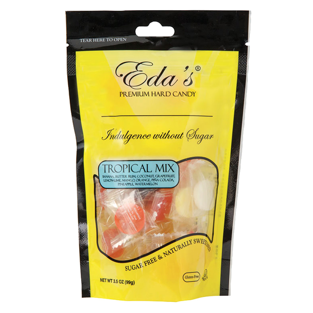 Eda's Sugarfree Tropical Mix 3.5 oz Pouch | Nassau Candy