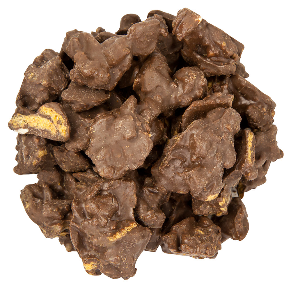 OMG'S Dark Chocolatey Almond & Toffee Graham Clusters Nassau Candy