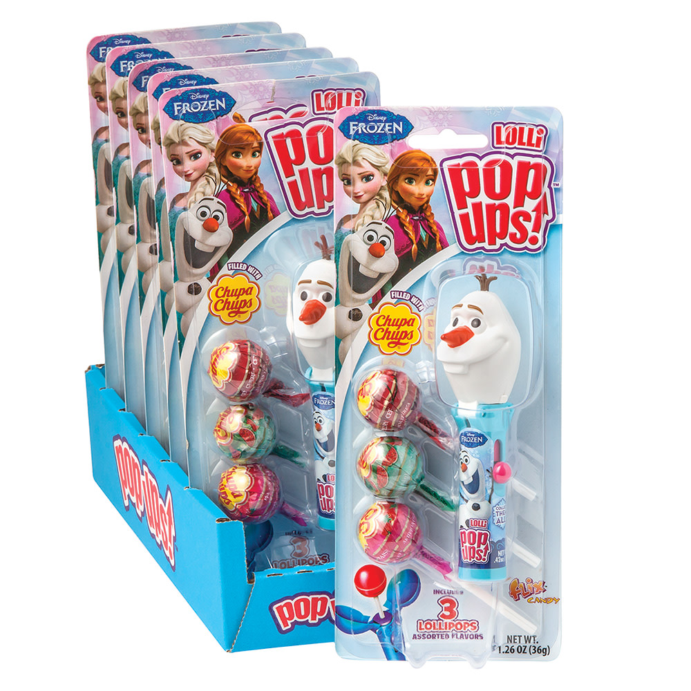 Op het randje Eigenlijk Klap Pop Ups Frozen Olaf Lollipop 1.26 Oz Blister Pack | Nassau Candy