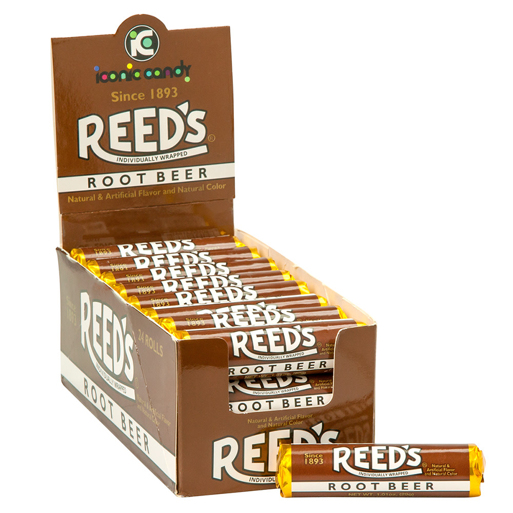 Reed's Root Beer Hard Candy 7 Pc 1.01 Oz Roll Nassau Candy