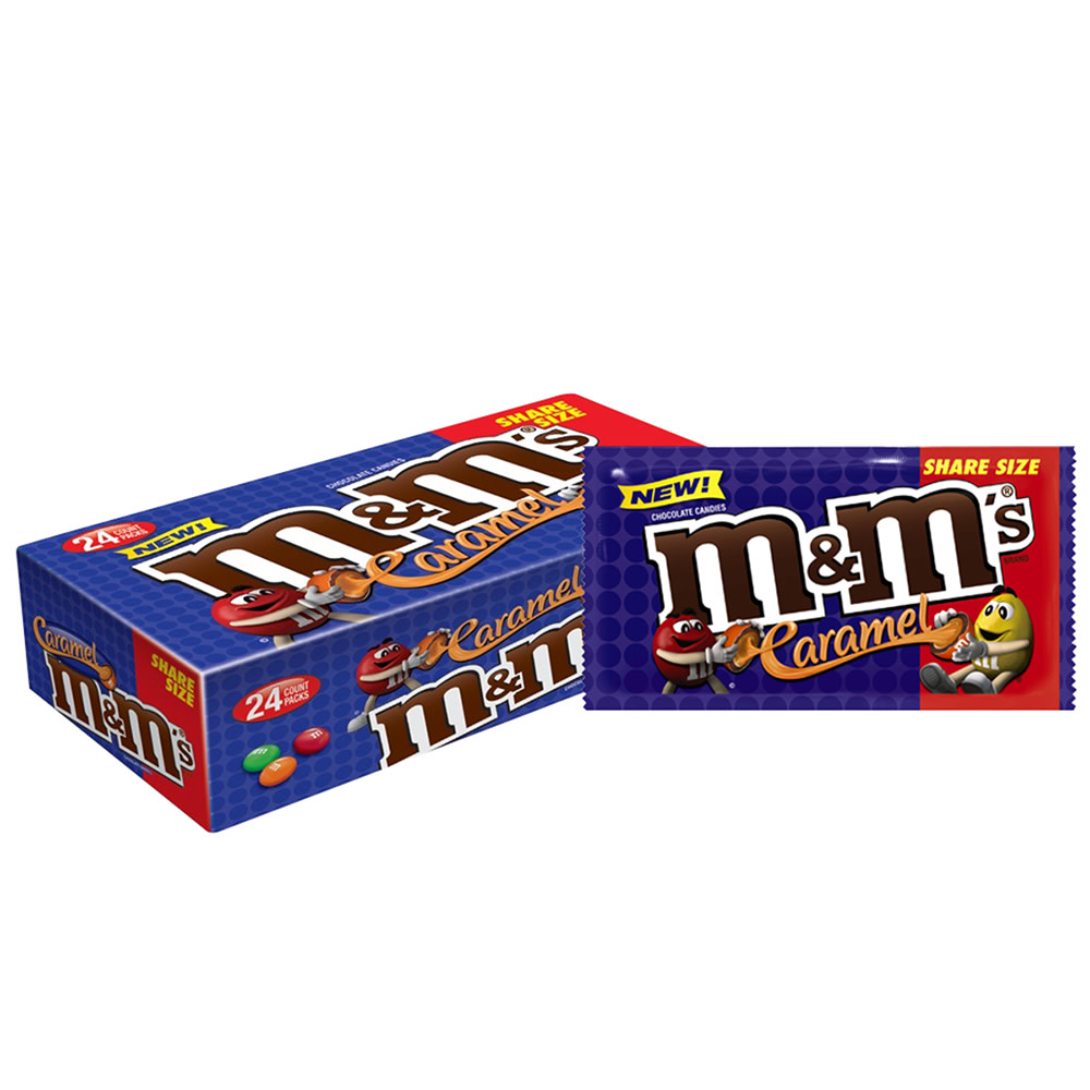 M & M Chocolate Candies, Pretzel - 24 pack, 1.14 oz packs