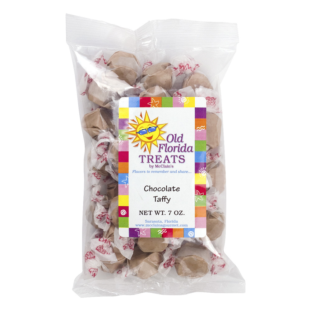 Old Florida Treats Chocolate Taffy 7 oz Bag Nassau Candy