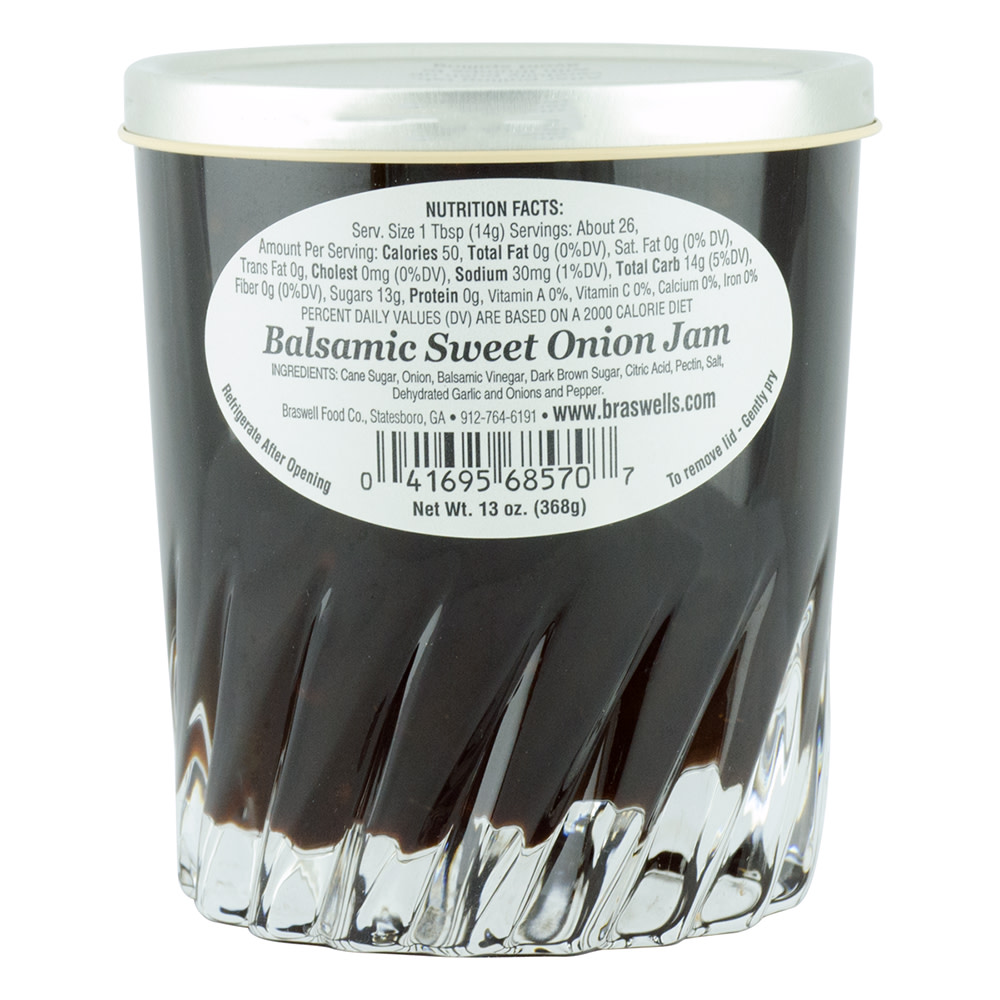 Braswell's Balsamic Sweet Onion Jam 13 Oz Jar Nassau Candy