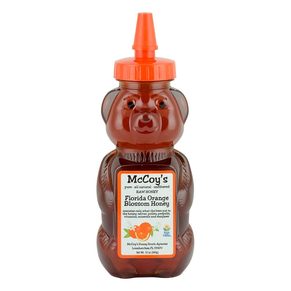 Mccoy's Orange Blossom Honey 12 Oz Bear Squeeze Bottle | Nassau Candy