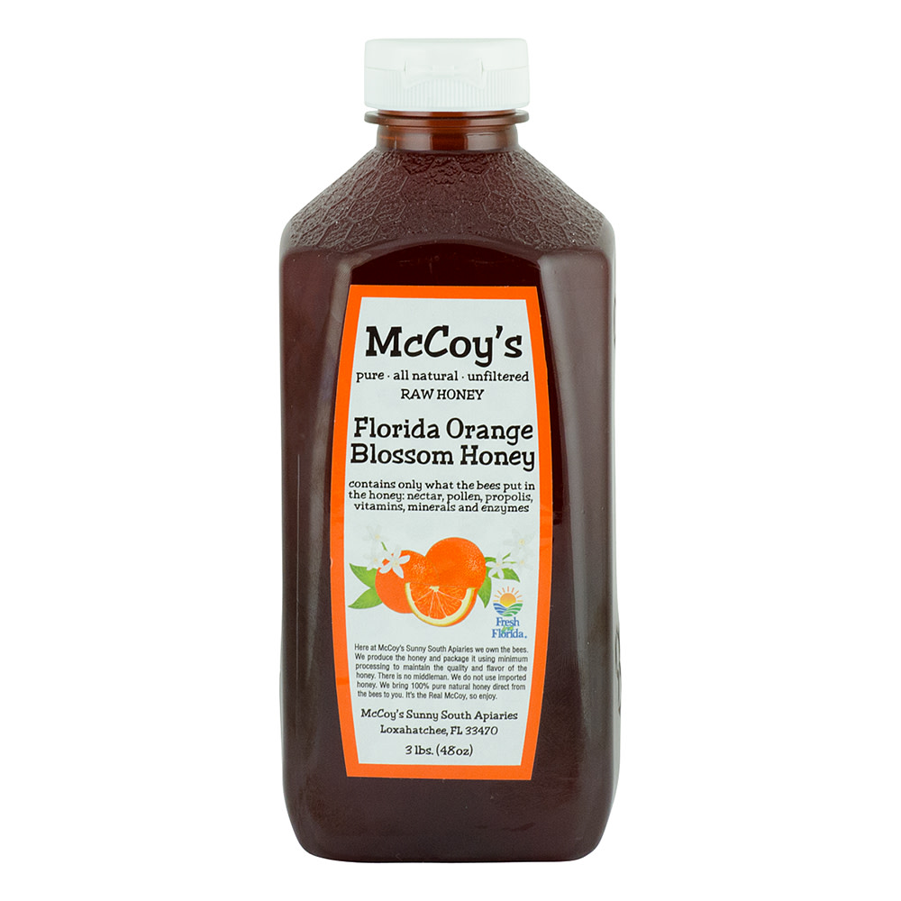 Mccoy's Orange Blossom Honey 3 Lb Bottle Nassau Candy
