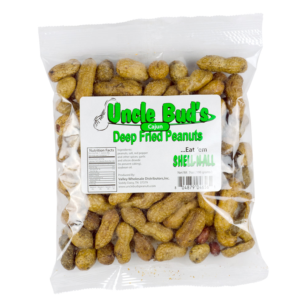 Uncle Bud's Deep Fried Cajun Peanuts 7 Oz Bag Nassau Candy