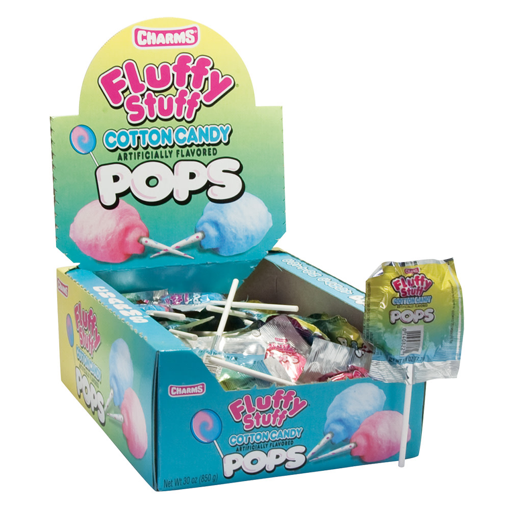 Charms® - Fluffy Stuff Cotton Candy - Lollipop - 1pc