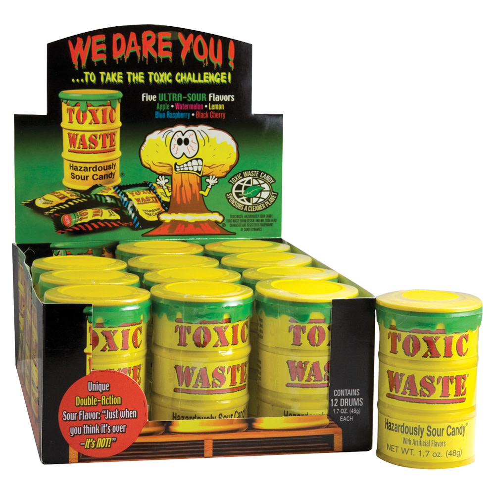 Toxic Waste Hazardously Sour Candy - 1000ct