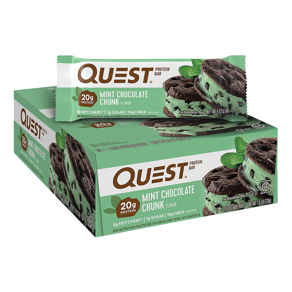 QUEST MINT CHOCOLATE CHIP PROTEIN BAR 2.1 OZ