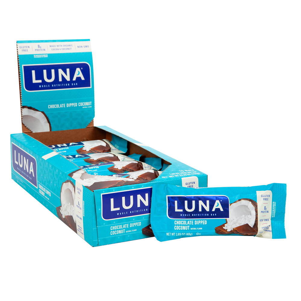 LUNA BAR - Chocolate Dipped Coconut Bar, 1.69 Oz