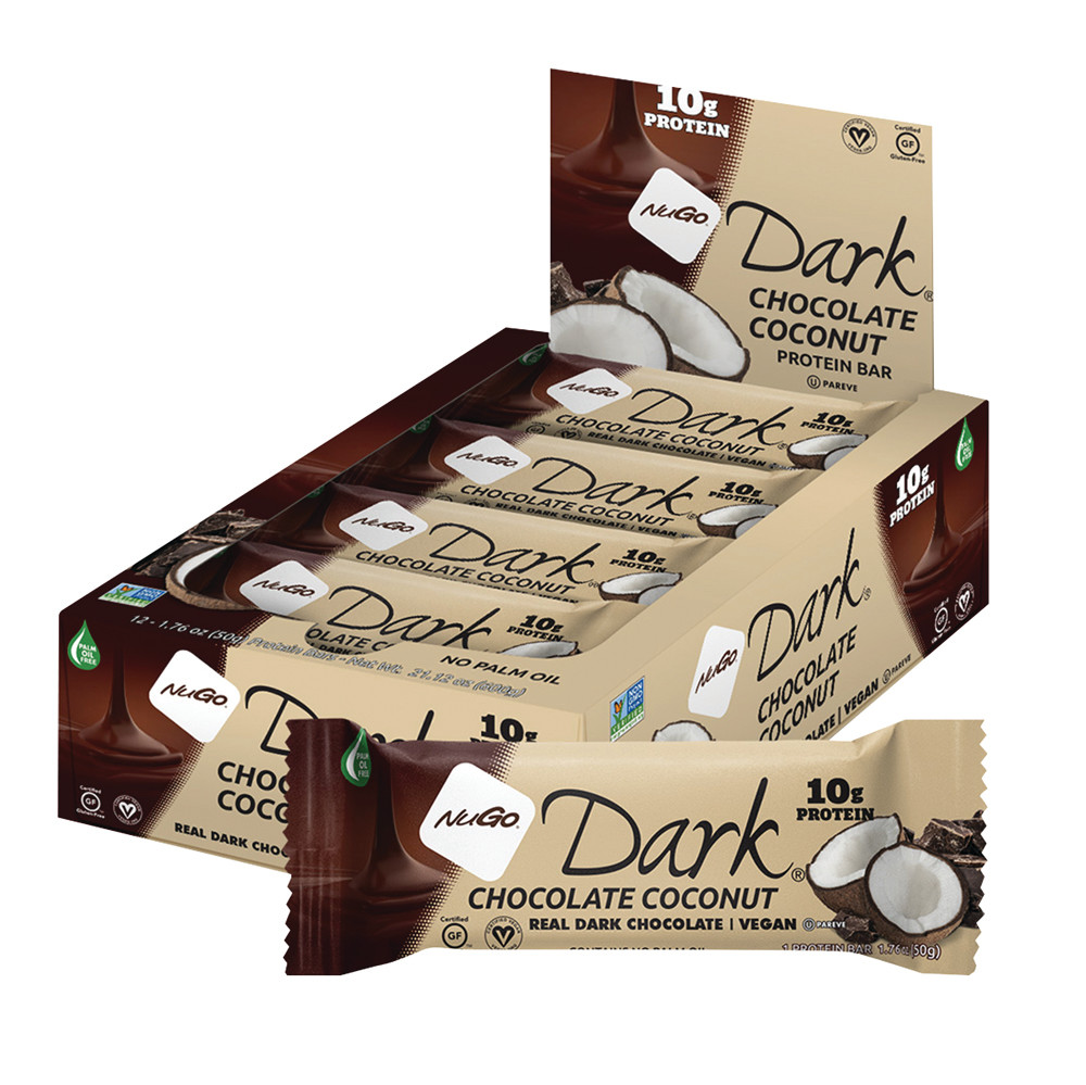 Nugo Dark Chocolate Coconut Protein Bar 1.76 Oz Nassau Candy