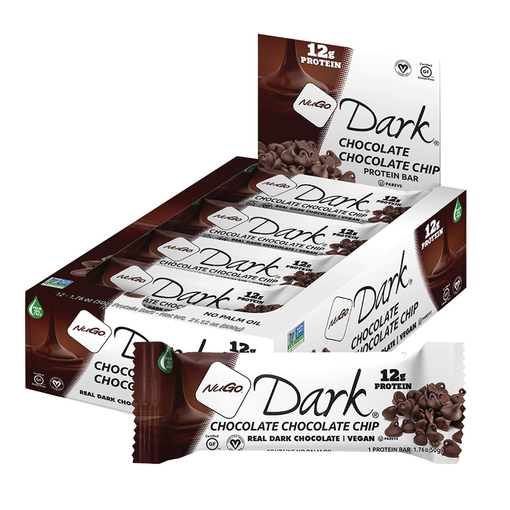 Nugo Dark Chocolate Chocolate Chip Protein Bar 1.76 Oz Nassau Candy