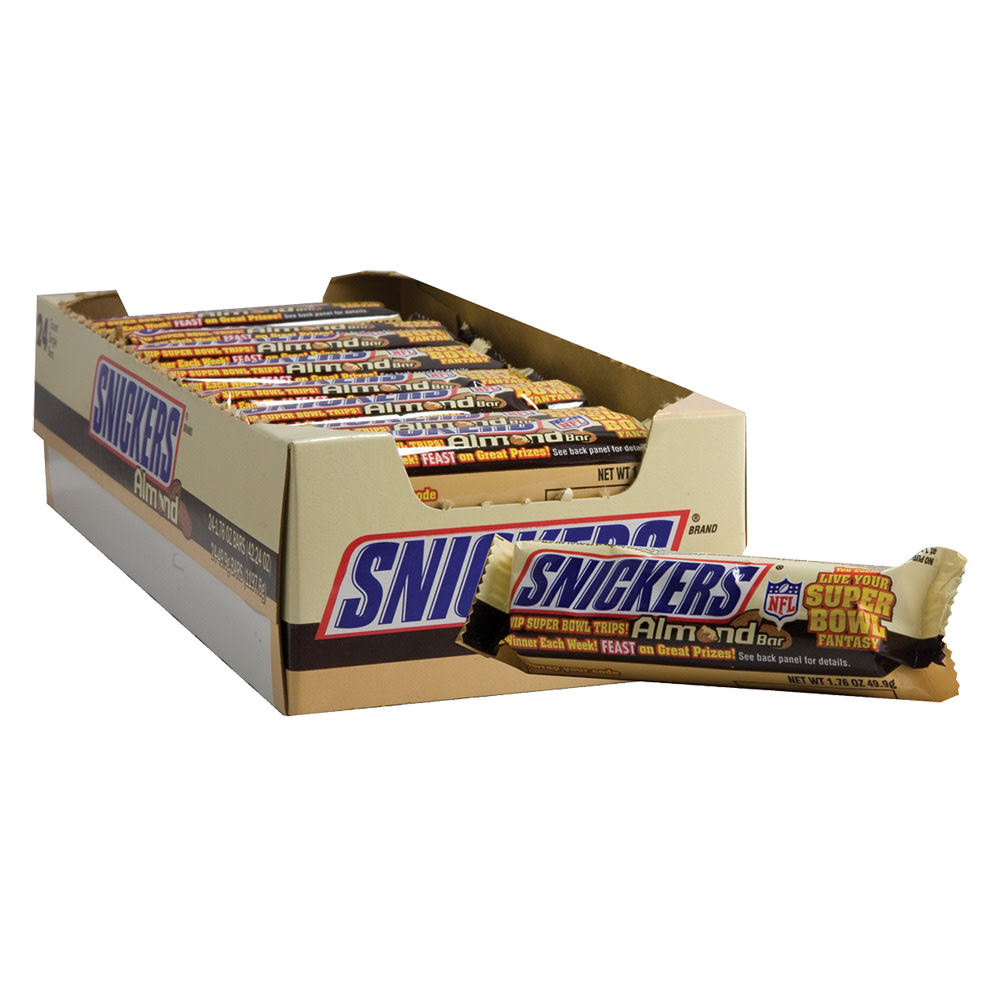 Snickers Almond 1 76 Oz Bar Nassau Candy Snickers Almond 1 76 Oz Bar Nassau Candy
