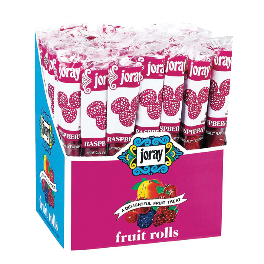 Joray Raspberry Fruit Rolls 0.75 Oz Nassau Candy