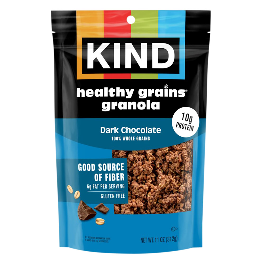 KIND Grains Granola Bag Dark Chocolate Whole Gran Clusters 11 oz Pouch