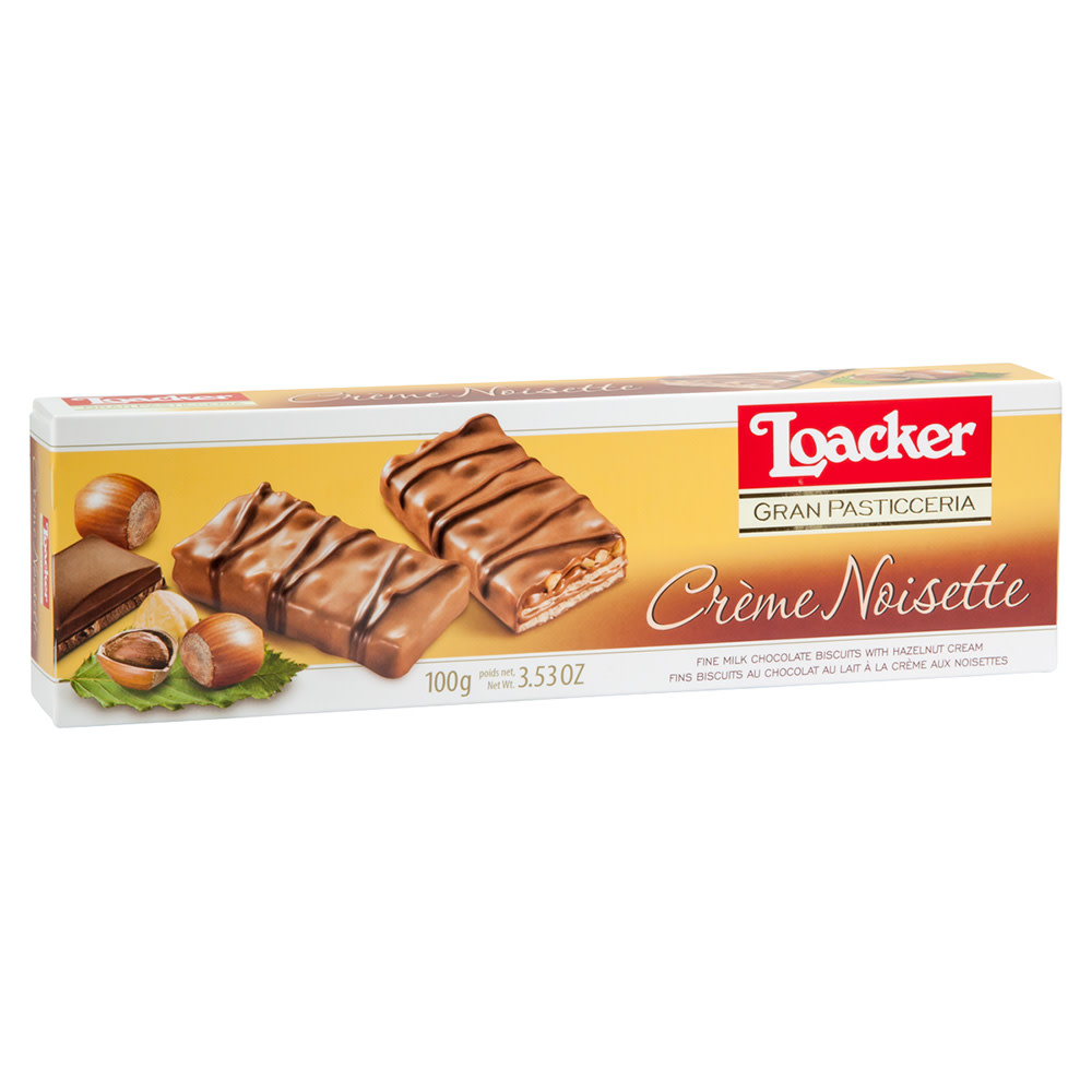 Loacker Pasticceria Creme Noisette Biscuits 353 Oz Box Nassau Candy 