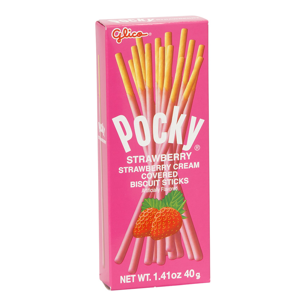 Pocky Strawberry Cookie Sticks 1.41 Oz Box | Nassau Candy