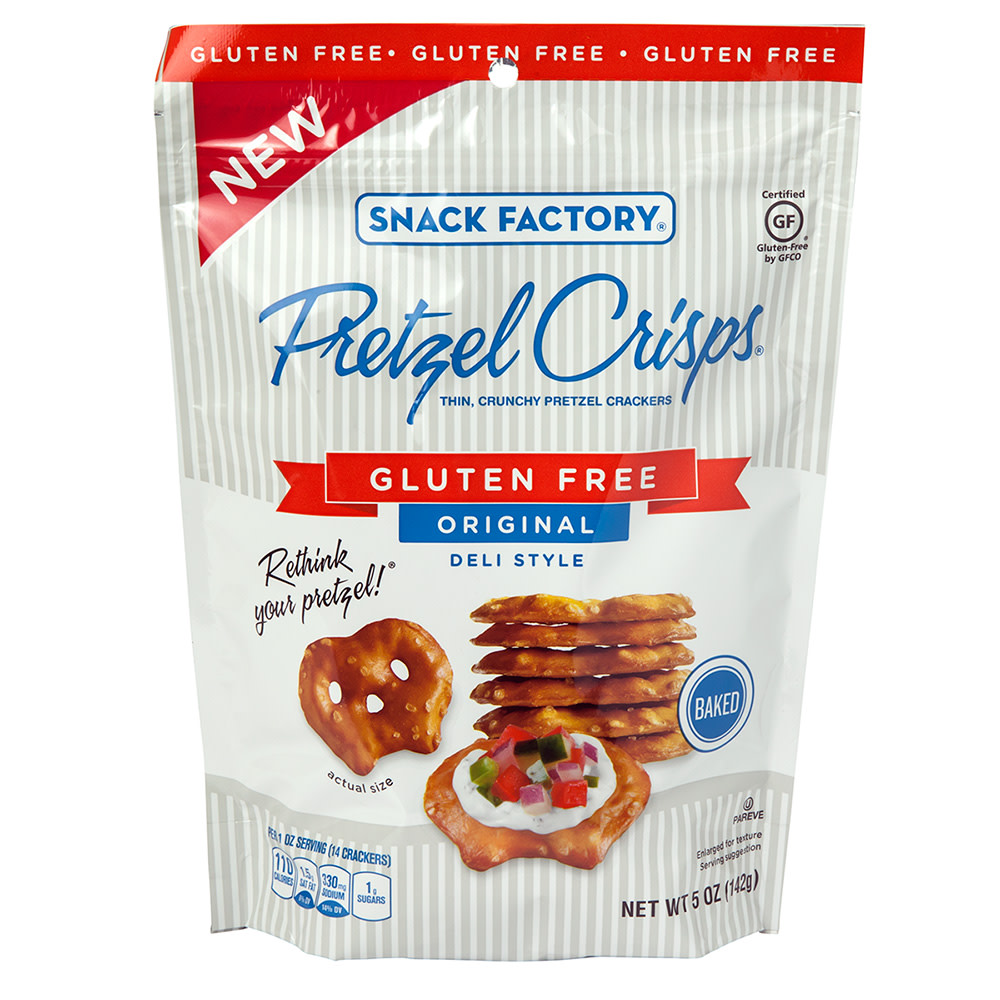 Pretzel Crisps Gluten Free Mini Original 5 oz Pouch Nassau Candy