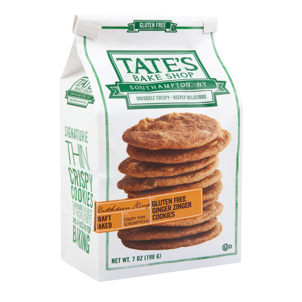 TATE'S GLUTEN FREE GINGER ZINGER COOKIES 7 OZ BAG